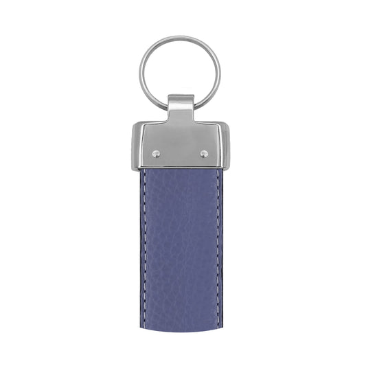 Porte clés 30 mm cuir souple bleu lavande