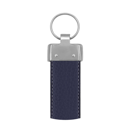 Porte clés 30 mm cuir souple bleu marine