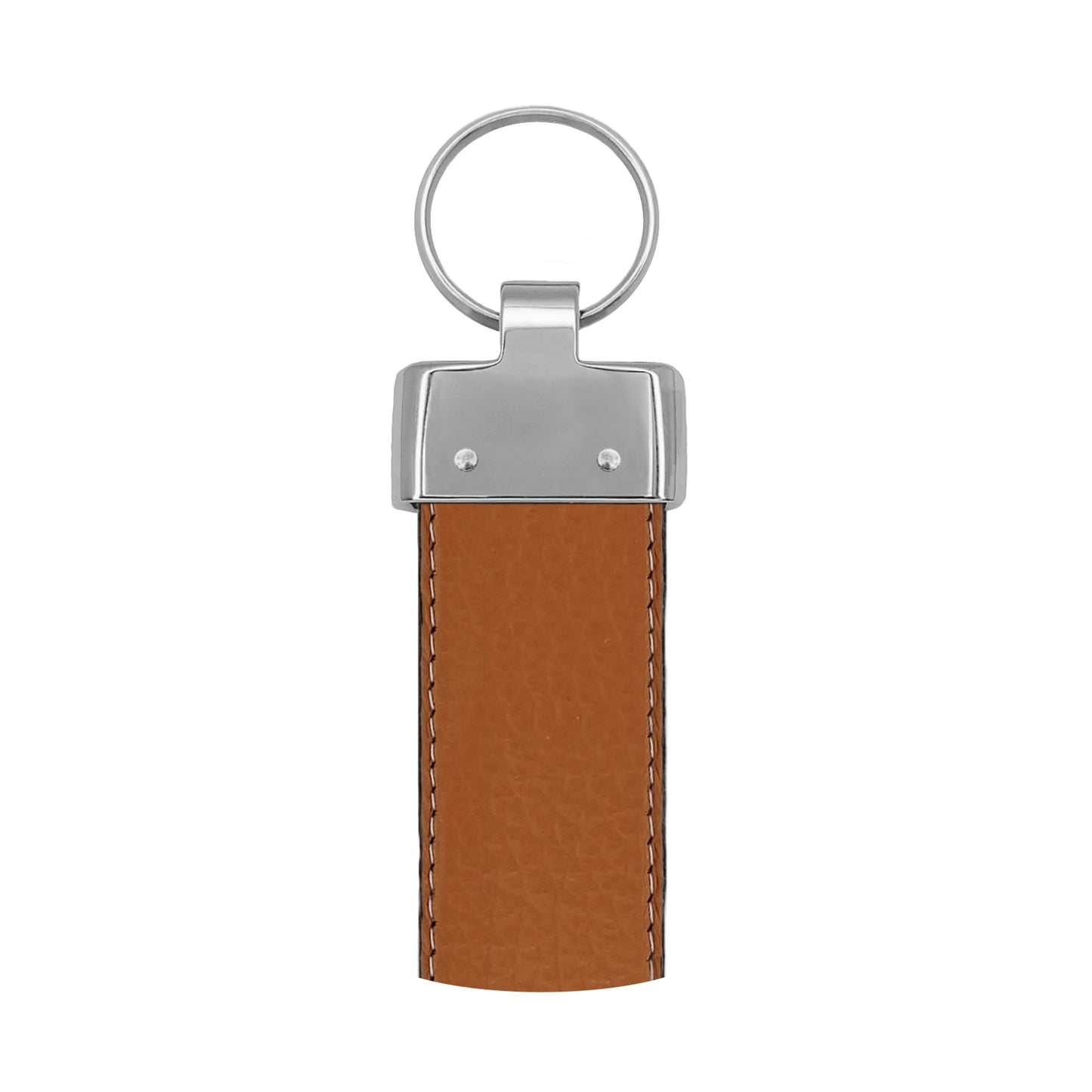 Porte clés 30 mm cuir souple cognac