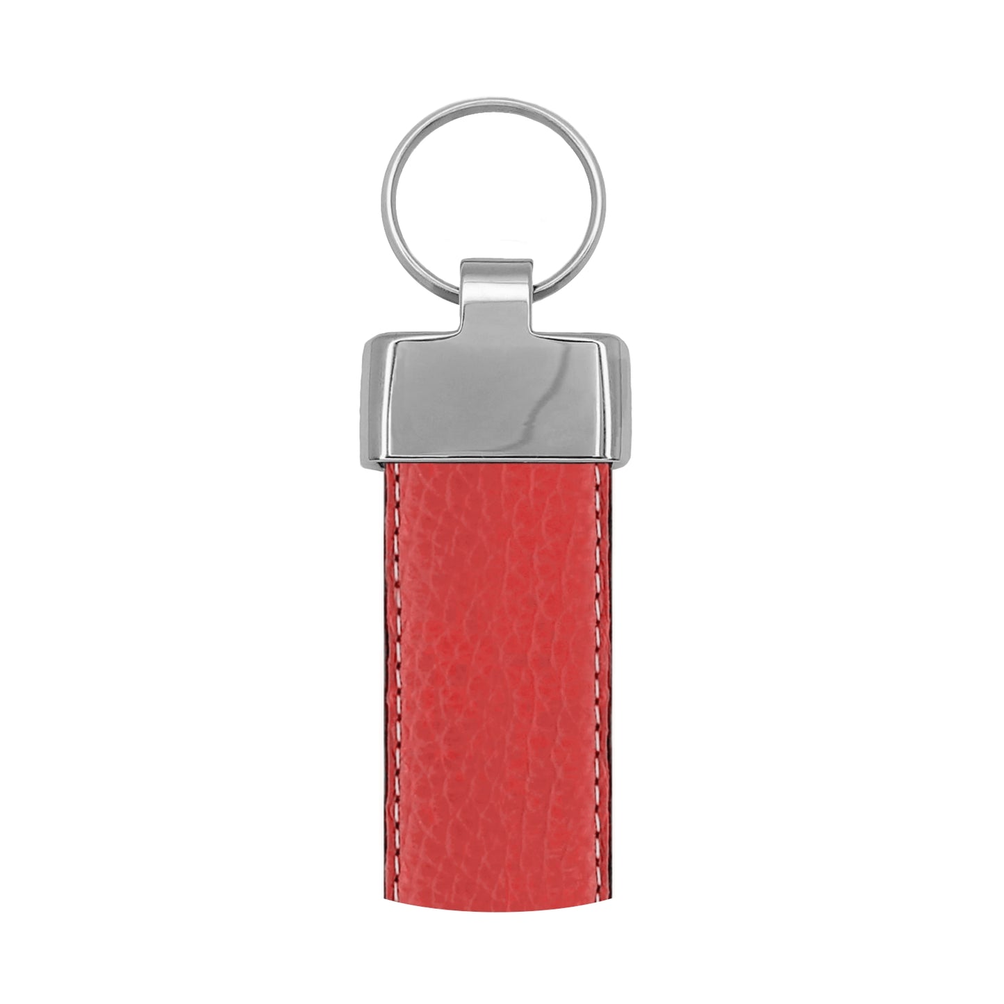 Porte clés 30 mm cuir souple corail
