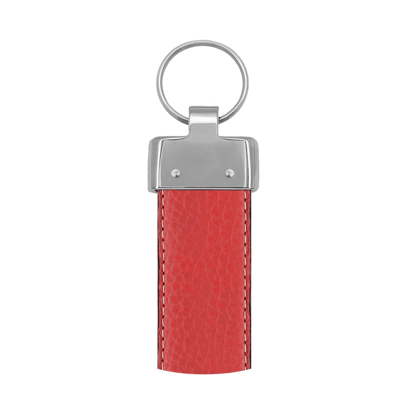 Porte clés 30 mm cuir souple corail