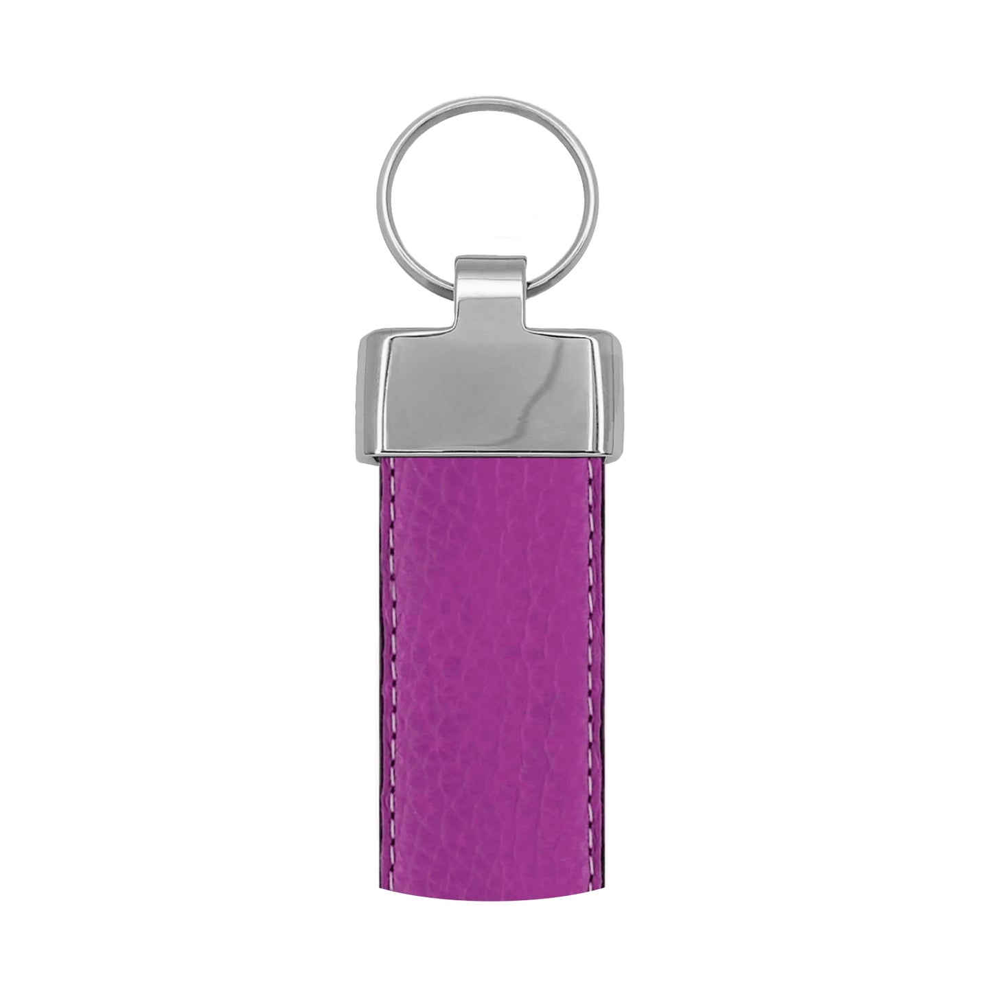 Porte clés 30 mm cuir souple framboise