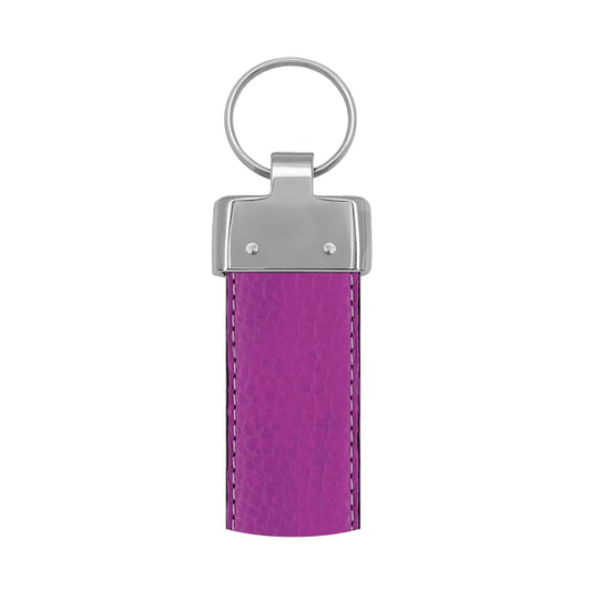 Porte clés 30 mm cuir souple framboise