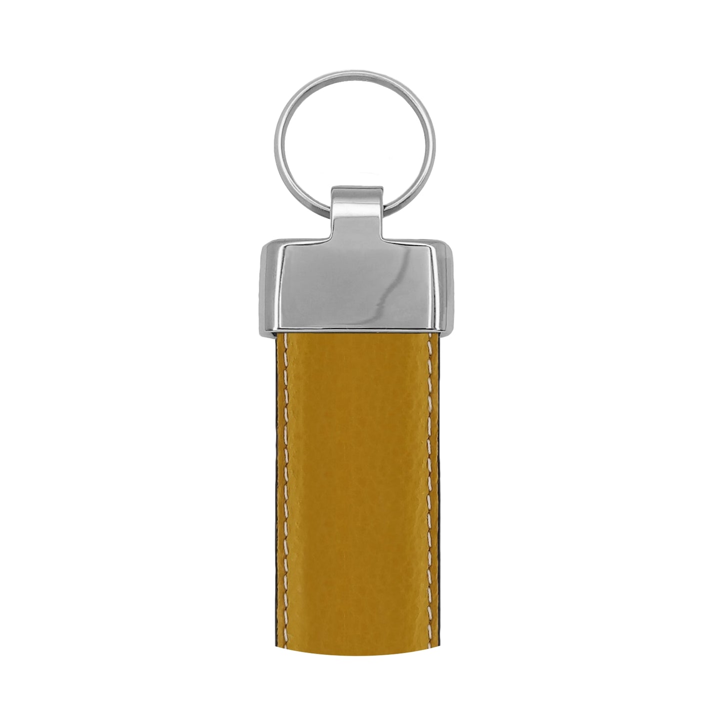 Porte clés 30 mm cuir souple moutarde