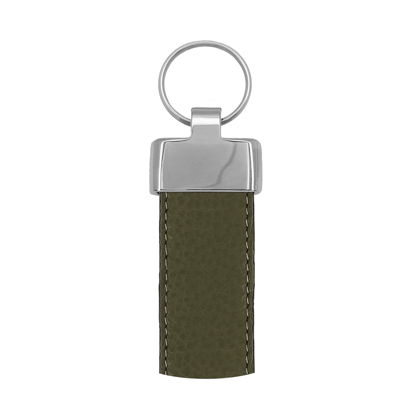 Porte clés 30 mm cuir souple kaki
