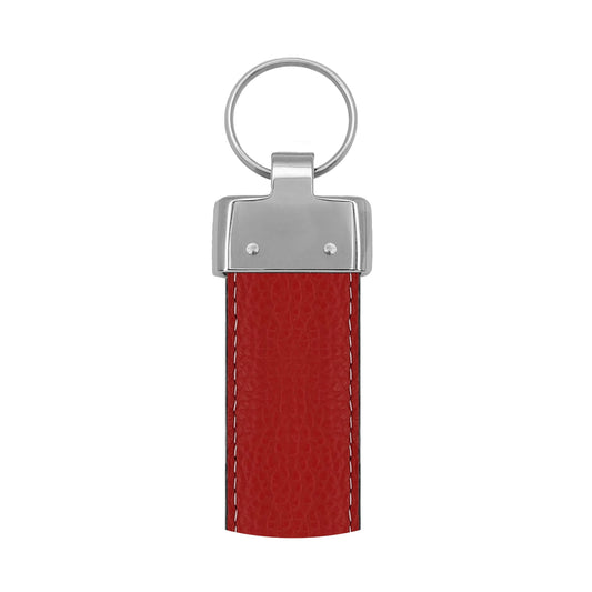 Porte clés 30 mm cuir souple rouge