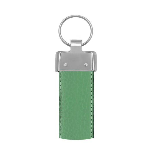 Porte clés 30 mm cuir souple vert d'eau