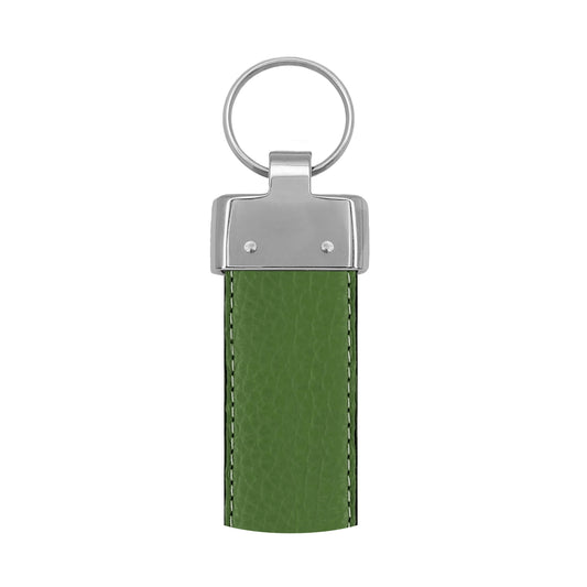 Porte clés 30 mm cuir souple vert olive