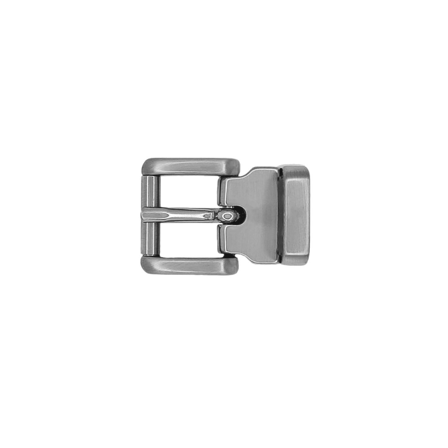 Ceinture 20 mm cuir grainé marron boucle Paris mate