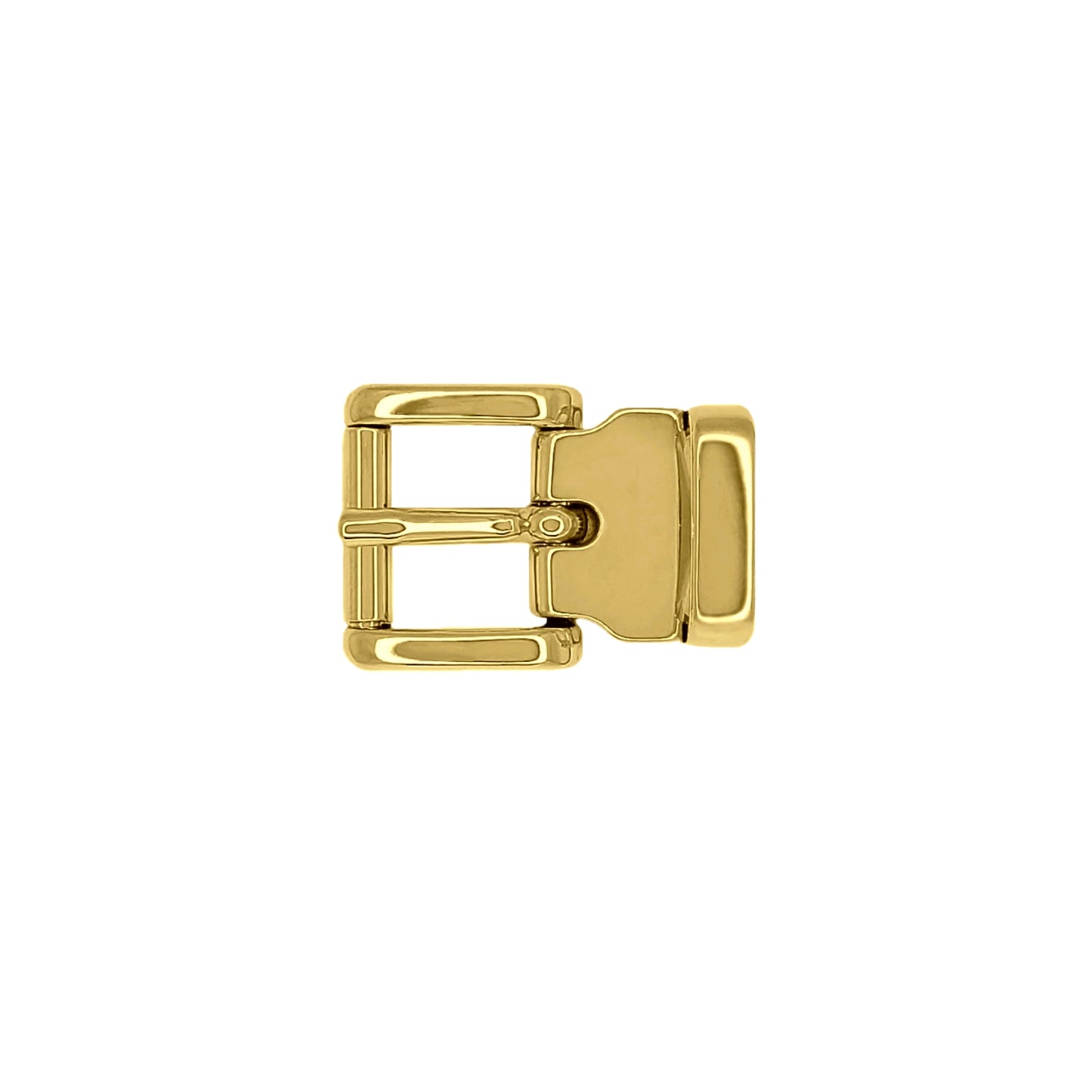 Ceinture 20 mm cuir grainé cognac boucle Paris or
