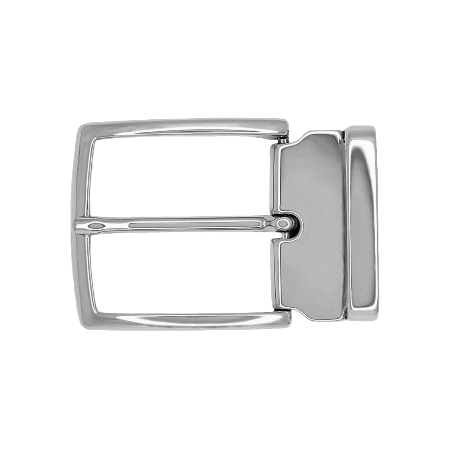 Ceinture 40 mm cuir souple or boucle Milano argent