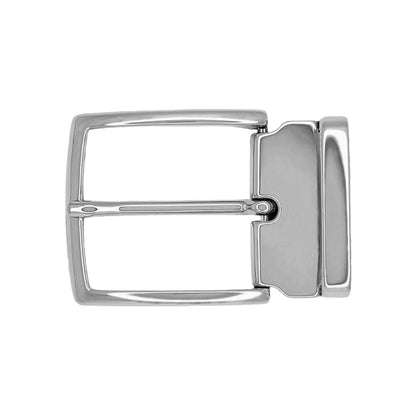 Ceinture 40 mm cuir souple or boucle Milano argent