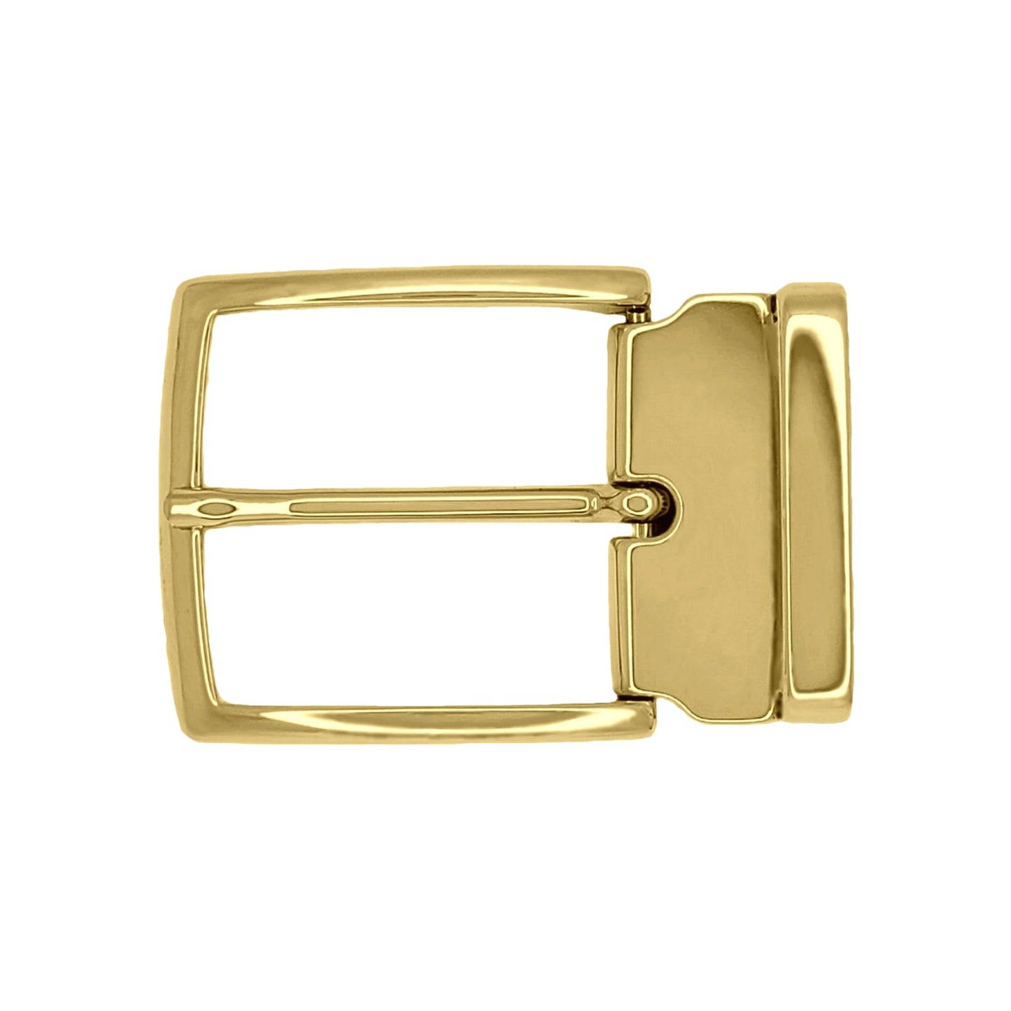 Ceinture 40 mm cuir souple kaki boucle Milano or