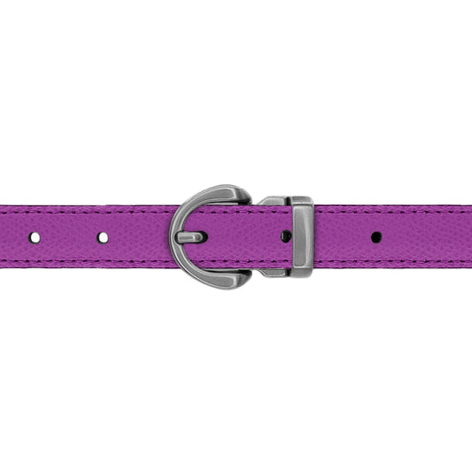 Ceinture enfant 20 mm cuir grainé framboise boucle Roma mate