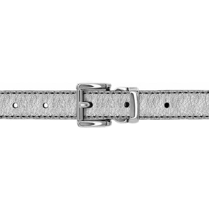 Ceinture enfant 20 mm cuir souple argent boucle Paris argent