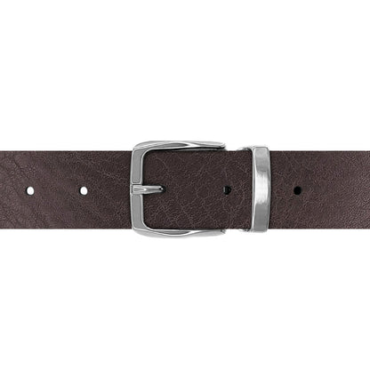 Ceinture 30 mm cuir ceinturon marron boucle Côme argent