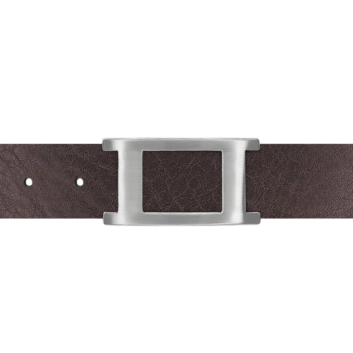 Ceinture 30 mm cuir ceinturon marron boucle Portofino mate