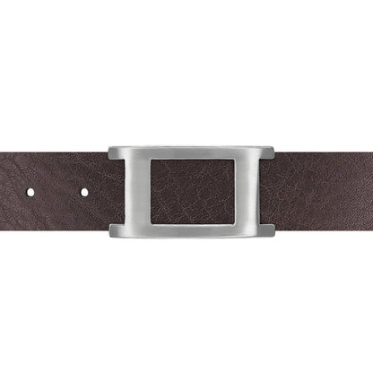 Ceinture 30 mm cuir ceinturon marron boucle Portofino mate