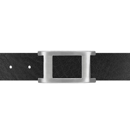 Ceinture 30 mm cuir ceinturon noir boucle Portofino mate