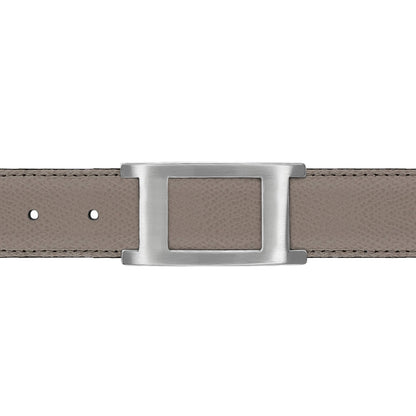 Ceinture 30 mm cuir grainé taupe boucle Portofino mate