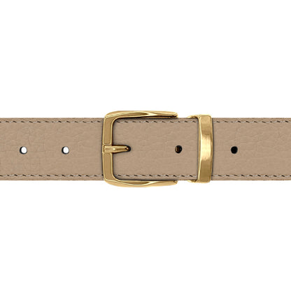Ceinture 30 mm cuir souple nude boucle Côme or