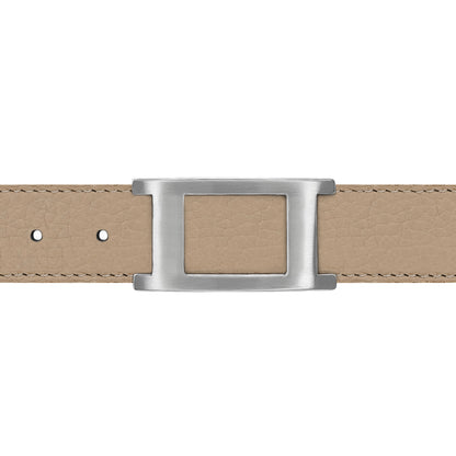 Ceinture 30 mm cuir souple nude boucle Portofino mate