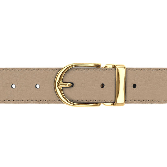 Ceinture 30 mm cuir souple nude boucle Roma or
