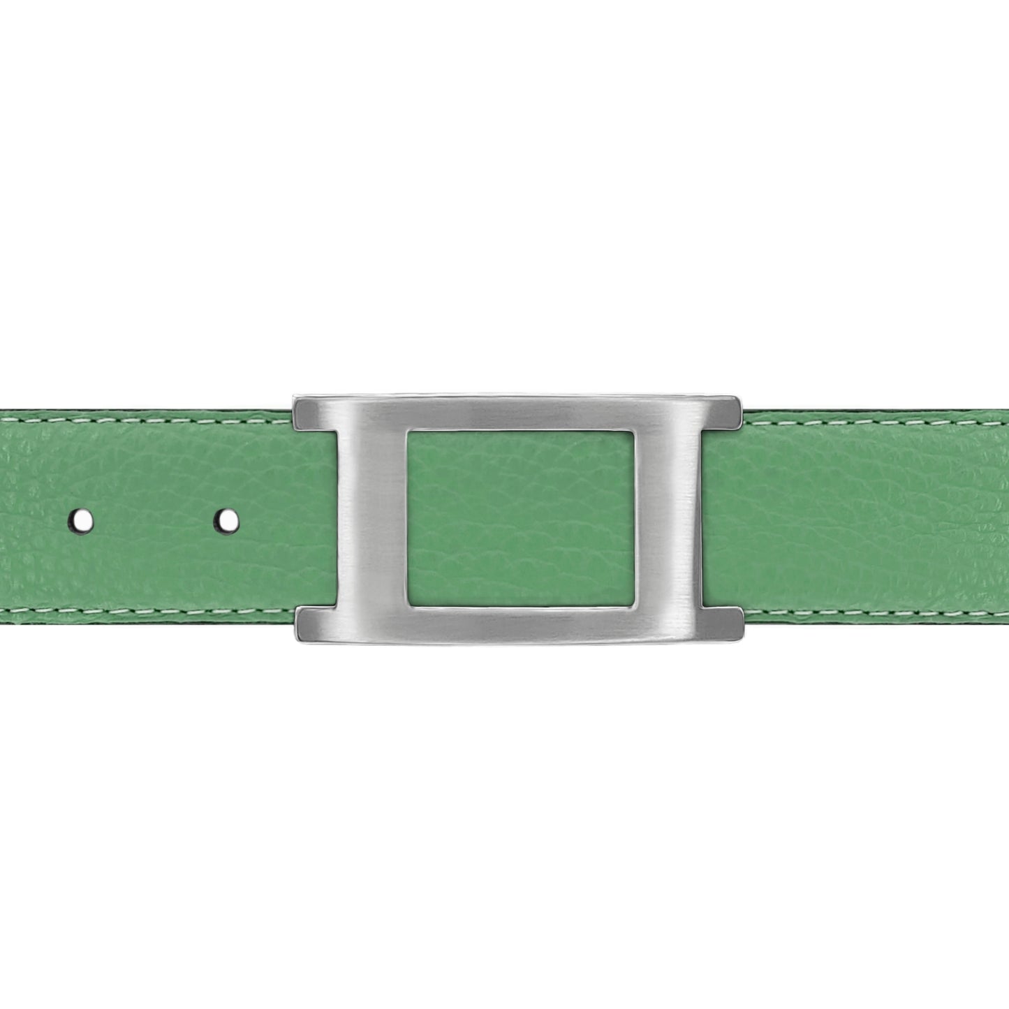 Ceinture 30 mm cuir souple vert d'eau boucle Portofino mate
