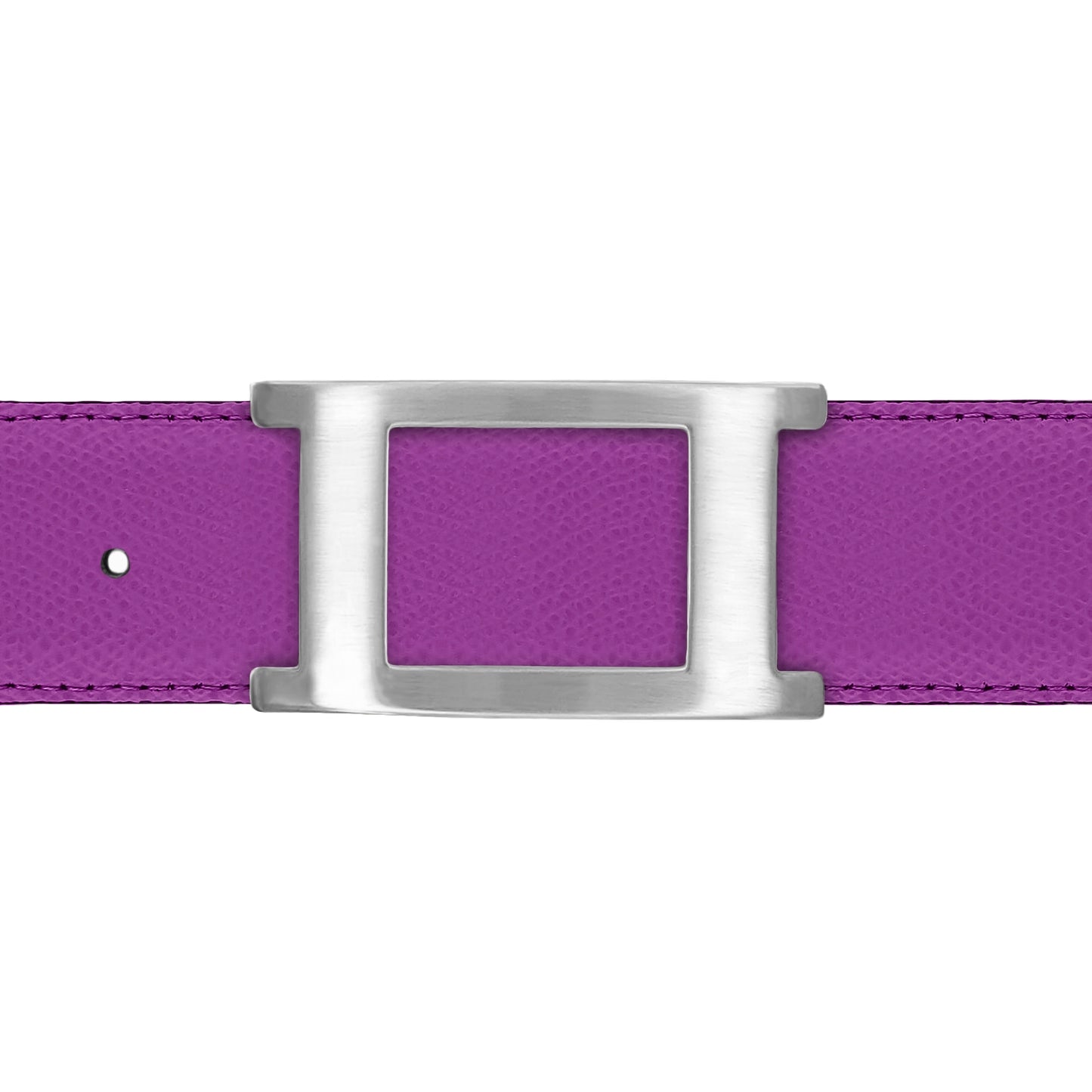 Ceinture 40 mm cuir grainé framboise boucle Portofino mate