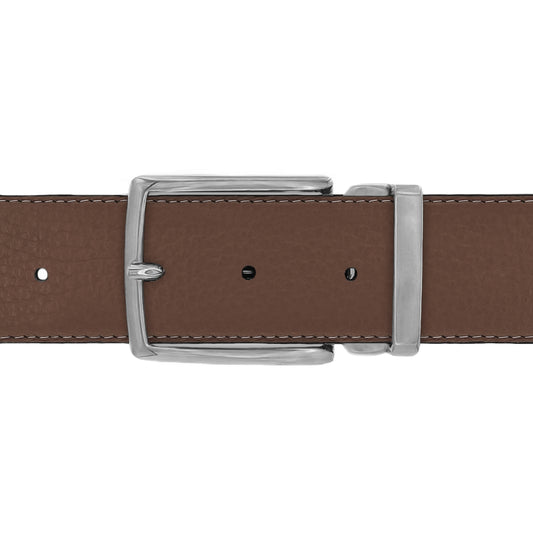 Ceinture 40 mm cuir souple marron boucle Milano mate