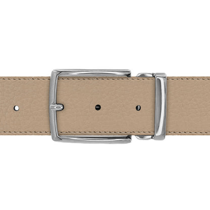 Ceinture 40 mm cuir souple nude boucle Milano argent