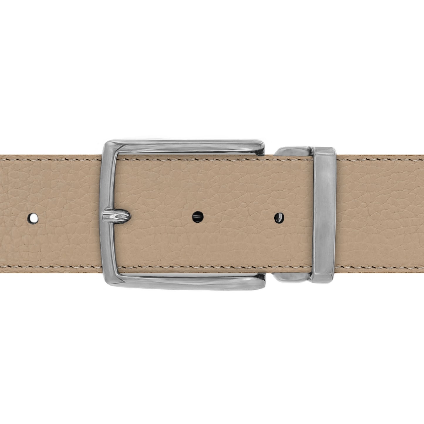 Ceinture 40 mm cuir souple nude boucle Milano mate