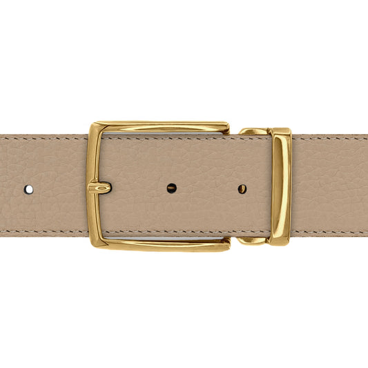 Ceinture 40 mm cuir souple nude boucle Milano or