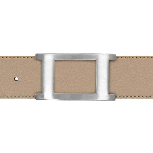 Ceinture 40 mm cuir souple nude boucle Portofino mate