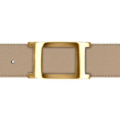 Ceinture 40 mm cuir souple nude boucle Portofino or