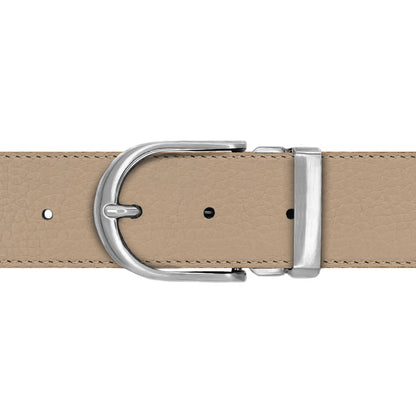 Ceinture 40 mm cuir souple nude boucle Roma mate
