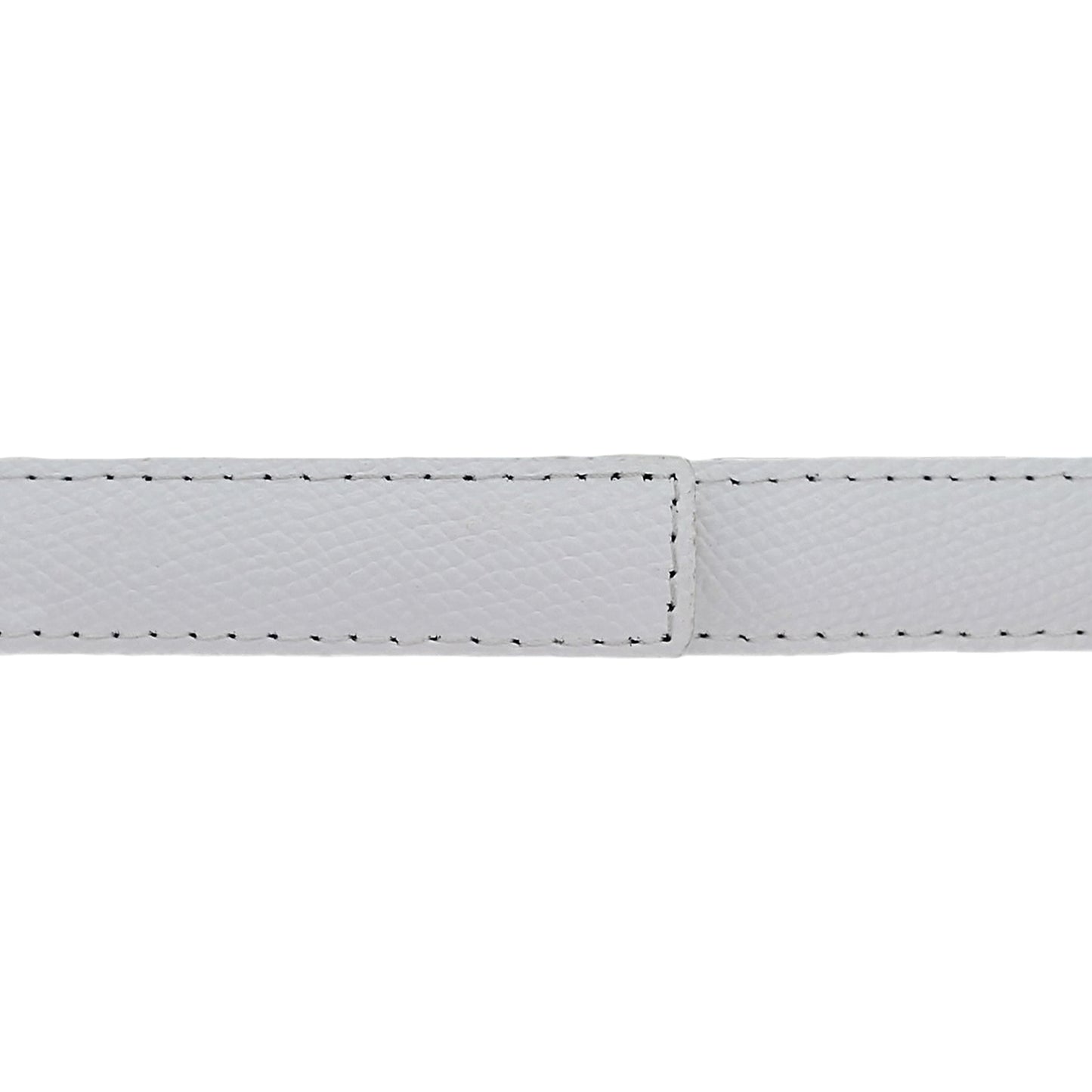 Ceinture enfant 20 mm cuir grainé blanc boucle Paris or
