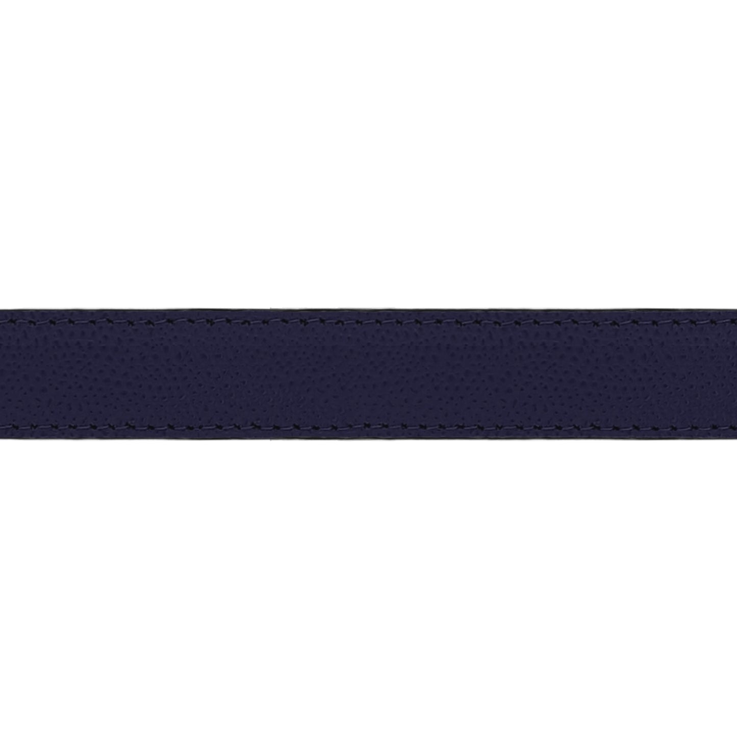 Lanière en cuir grainé bleu marine 20 mm
