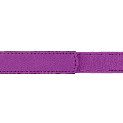 Ceinture 20 mm cuir grainé framboise boucle Roma argent