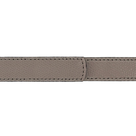 Lanière en cuir grainé taupe 20 mm