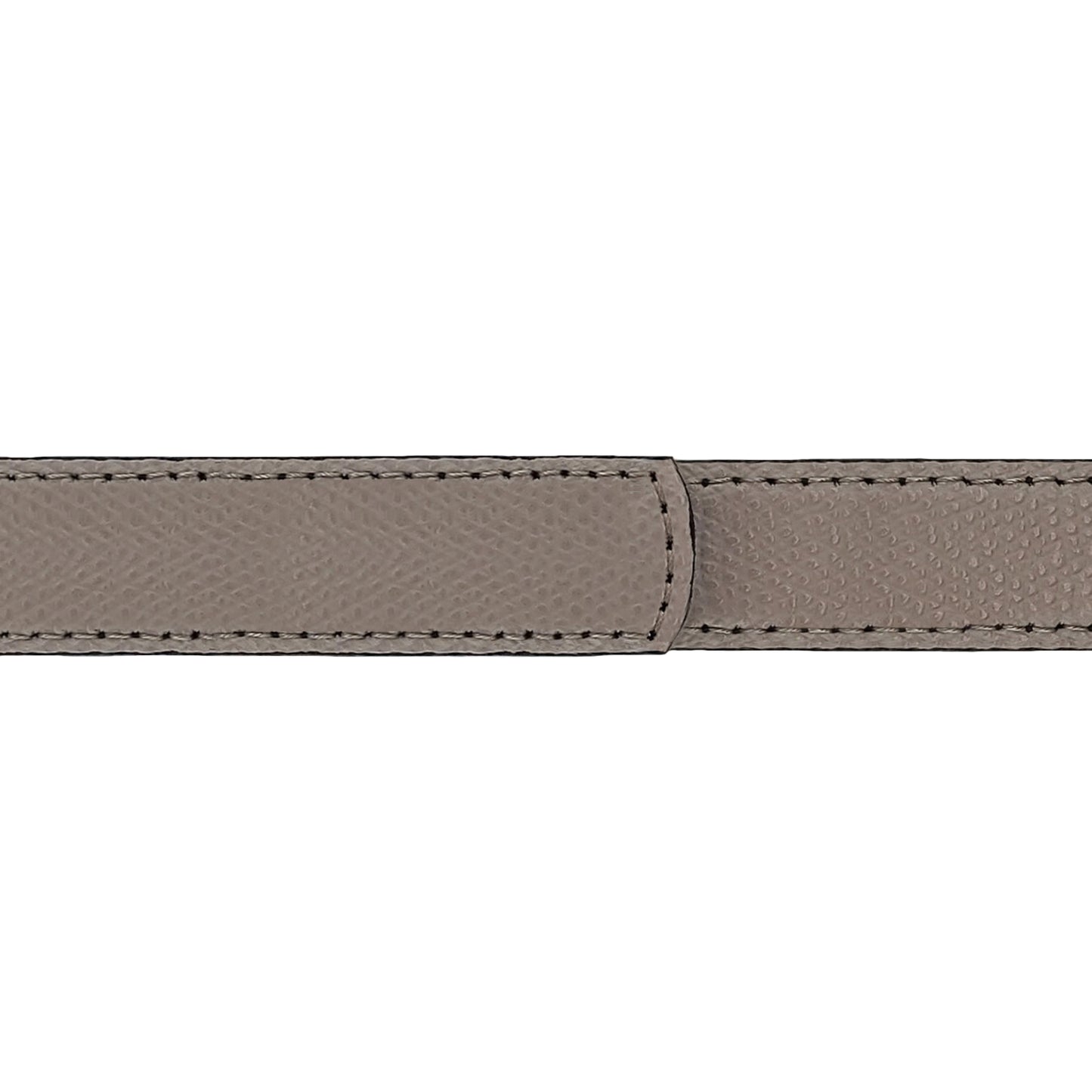 Ceinture 20 mm cuir grainé taupe boucle Paris or
