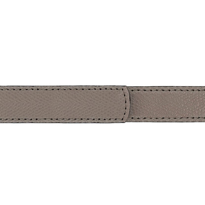 Ceinture 20 mm cuir grainé taupe boucle Paris or