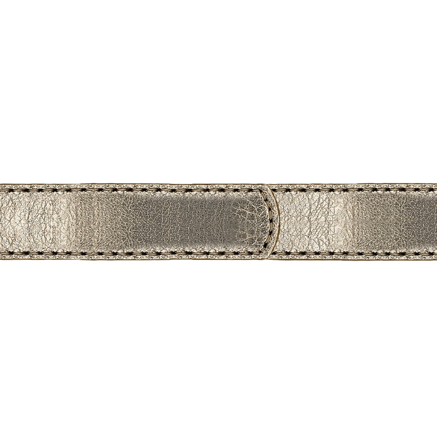 Ceinture enfant 20 mm cuir souple or boucle Paris argent