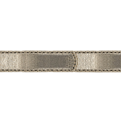 Ceinture enfant 20 mm cuir souple or boucle Paris argent
