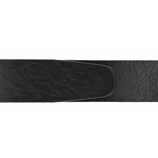 Lanière en cuir ceinturon noir 30 mm