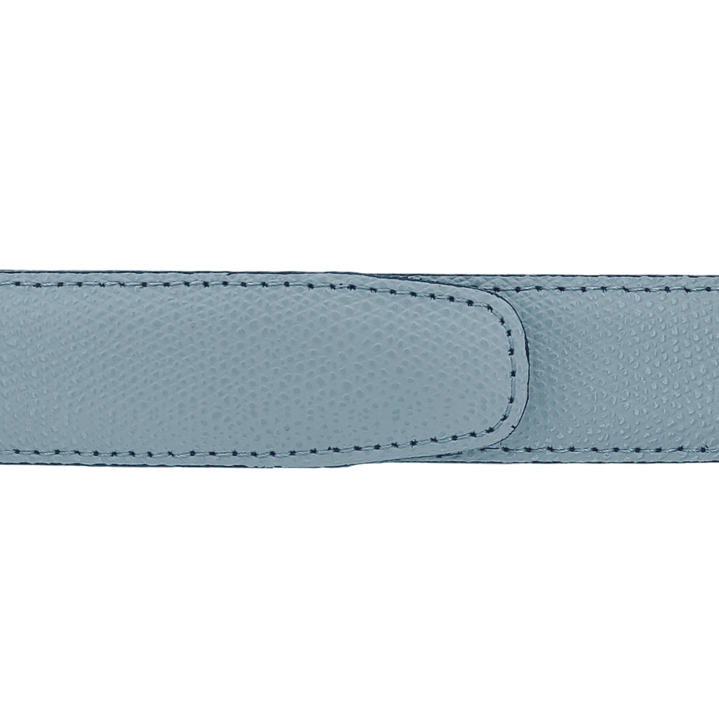 Lanière en cuir grainé bleu ciel 30 mm