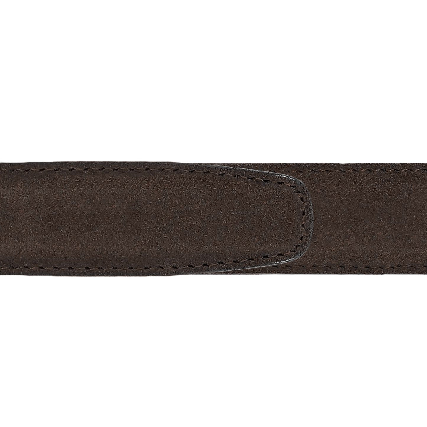 Ceinture 30 mm cuir retourné marron boucle Roma or