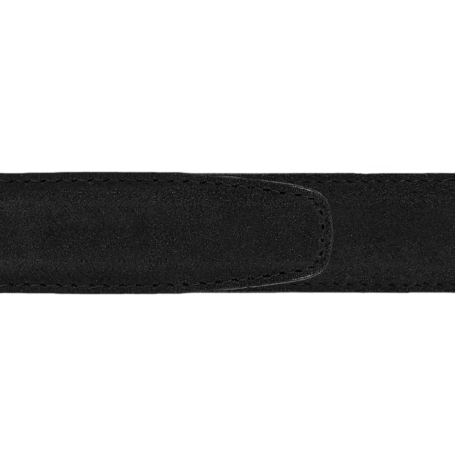 Ceinture 30 mm cuir retourné noir boucle Côme or
