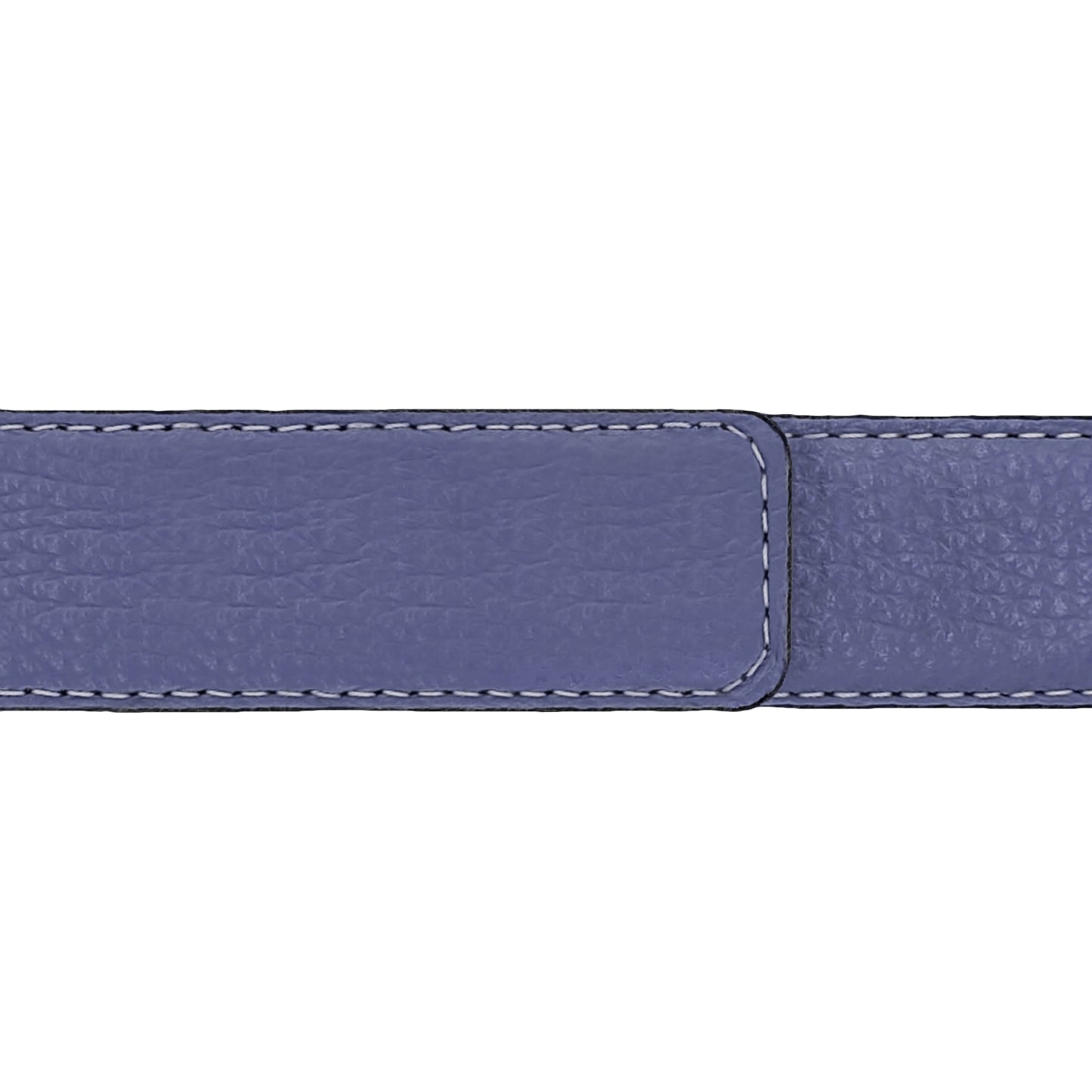 Lanière en cuir souple bleu lavande 30 mm