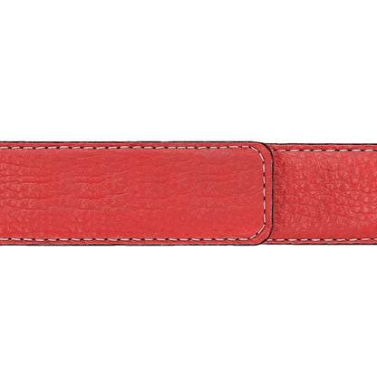 Ceinture 30 mm cuir souple corail boucle Roma or